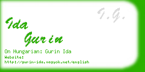 ida gurin business card